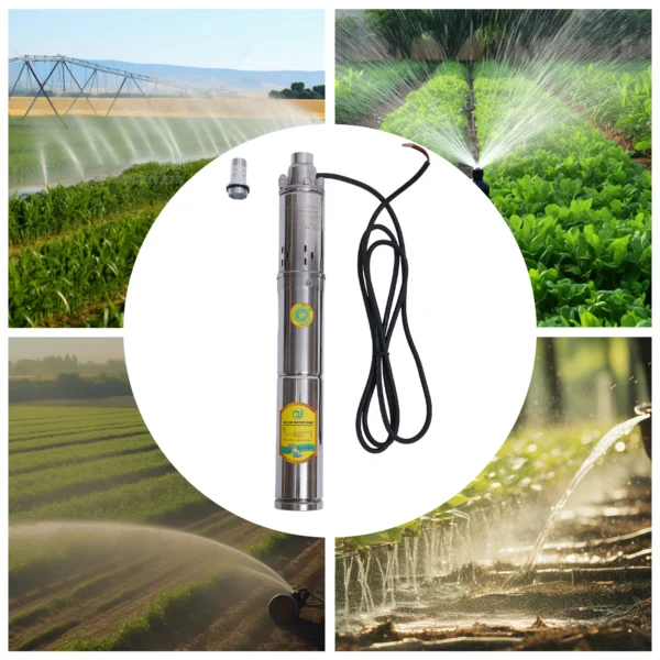 Solar Water Pump 24V 370W Submersible Deep Well Pump Stainless Steel for Villages Families Farms Camping Car - Image 3