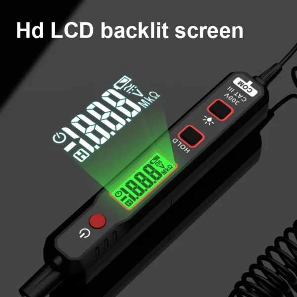 HT86A Car Voltage Detector Pen Automobile Fault Maintenance Circuit Tester Digital Backlight Car Fuse Diagnostic Probe Test Pen - Image 3