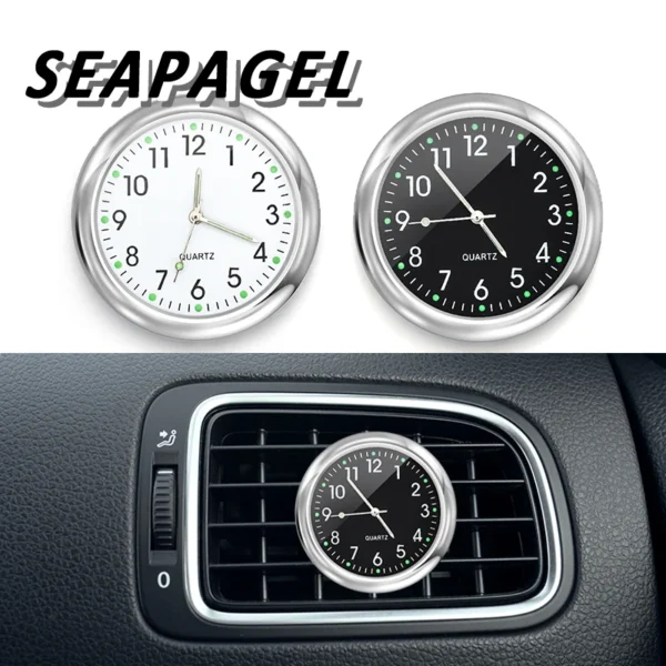 Automobile Air Outlet Dashboard Clock, Stick-On Electronic Noctilucent Decoration Accessories For Car - Image 5