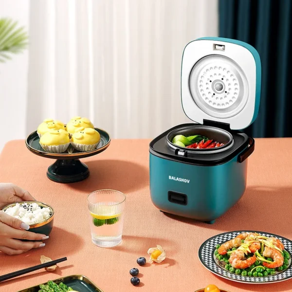 Mini Rice Cooker Automatic Household Kitchen Electric Cooking machine 1-2 People Food Warmer Steamer 1.2L Small Rice Cooker - Image 3