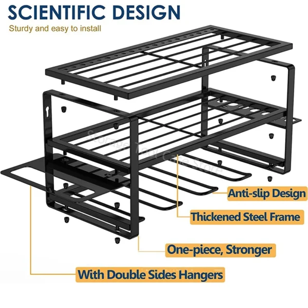 Hand Power Tool Organizer Rack Wall Mounted Electric Drill Holder Wrench Organizer Heavy Duty Tool Shelf Workshop Garage Cabinet - Image 3