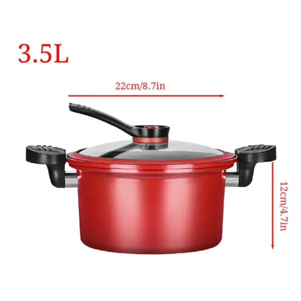 Pressure Cooker 3.5L Soup Meat Pot Rice Cooker Gas Stove Micro Pressure Cooker Stew Pot Non-Stick Cooking Pots Kitchenware - Image 6