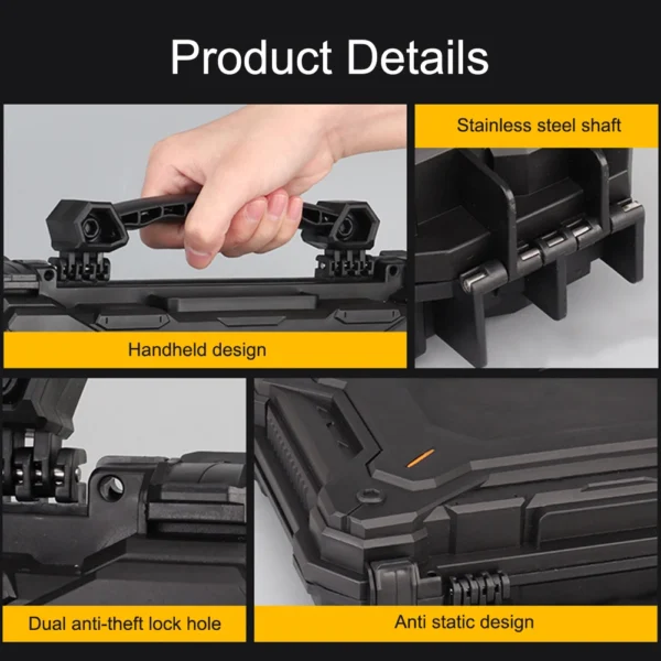 Waterproof Hard Carry Case Bag Tool Storage Box Camera Photography Safety Protector Organizer Equipment Tool Box with Sponge - Image 5