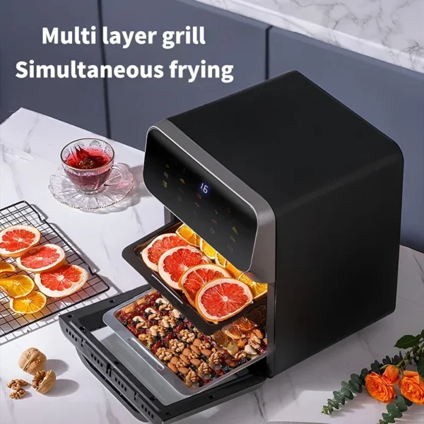 12L Electric Air Fryer Large Capacity Multi-function Convection Oven Deep Fryer Without Oil Kitchen LED Touch BPA Free 1300W - Image 2