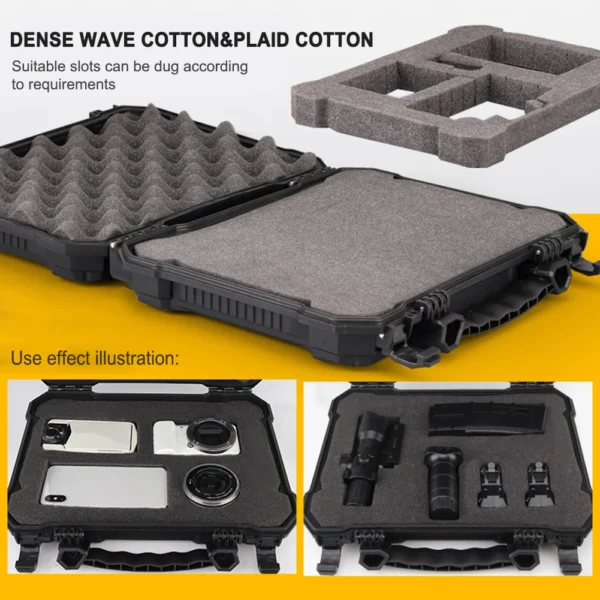 Waterproof Hard Carry Case Bag Tool Storage Box Camera Photography Safety Protector Organizer Equipment Tool Box with Sponge - Image 4